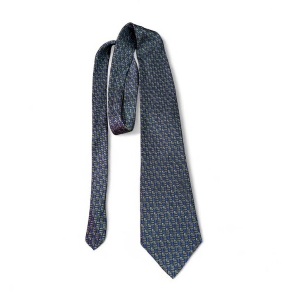 Dockers Men 100% Silk Necktie Blue Tie RN 43170